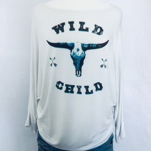 3/$15 Wild Child Longhorn Cowgirl Long Sleeve Tee